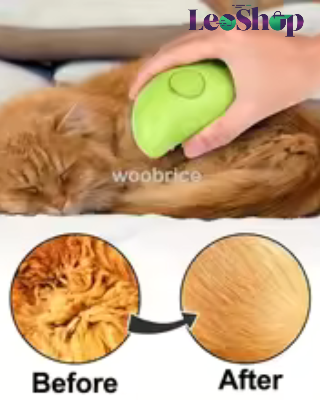 Cepillo a vapor para mascotas 3 en 1